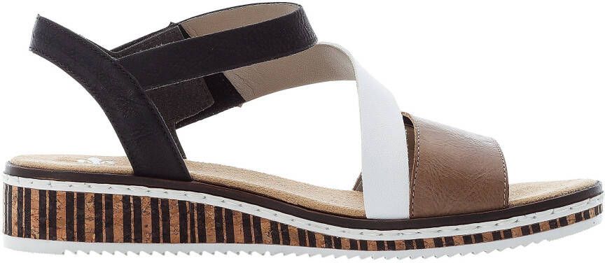Rieker Sandalen zomerschoen sandaal sleehak in moderne look