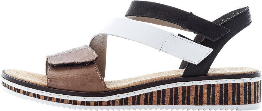 Rieker Sandalen zomerschoen sandaal sleehak in moderne look