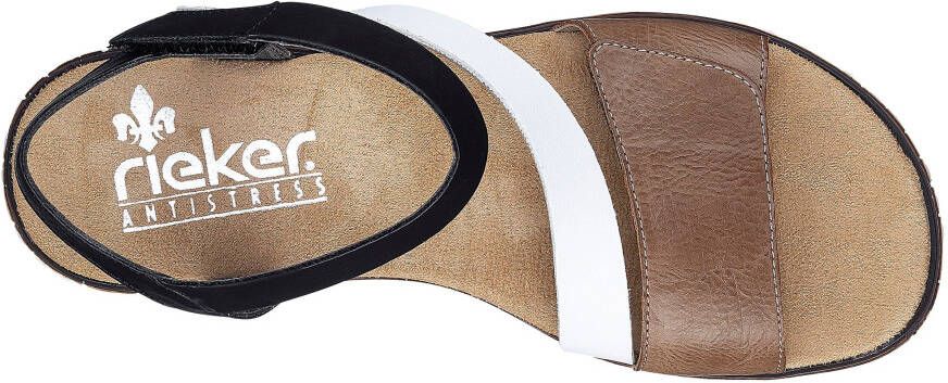 Rieker Sandalen zomerschoen sandaal sleehak in moderne look