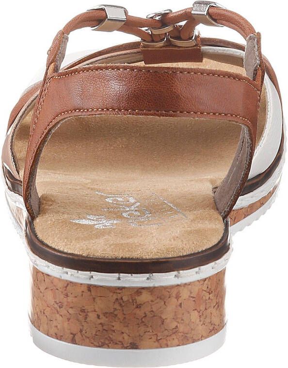Rieker Sandalen zomerschoen sandaal sleehak met accessoires versierd - Foto 4