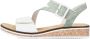 Rieker Sandalen zomerschoen sandaal sleehak met asymmetrische bandjes - Thumbnail 8