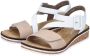 Rieker Wit Taupe Zomer Sandaal Multicolor Dames - Thumbnail 10