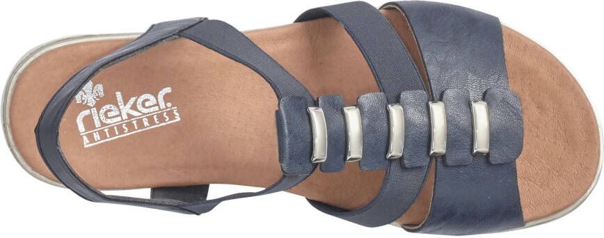 Rieker Sandalen zomerschoen sandaal blokhak met stretchbandjes