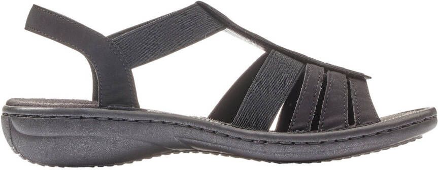 Rieker Sandalen zomerschoen sandaal keilhak met decoratieve applicatie