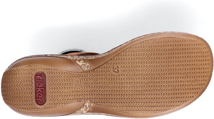 Rieker Sandalen met siersteen- en schelpgarnering