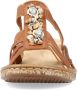Rieker Sandalen met siersteen- en schelpgarnering - Thumbnail 6