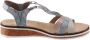 Rieker Sandalen zomerschoen sandaal sleehak met subtiele decoratieve versiering - Thumbnail 7