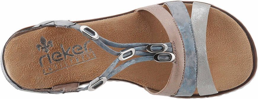 Rieker Sandalen zomerschoen sandaal sleehak met subtiele decoratieve versiering - Foto 8