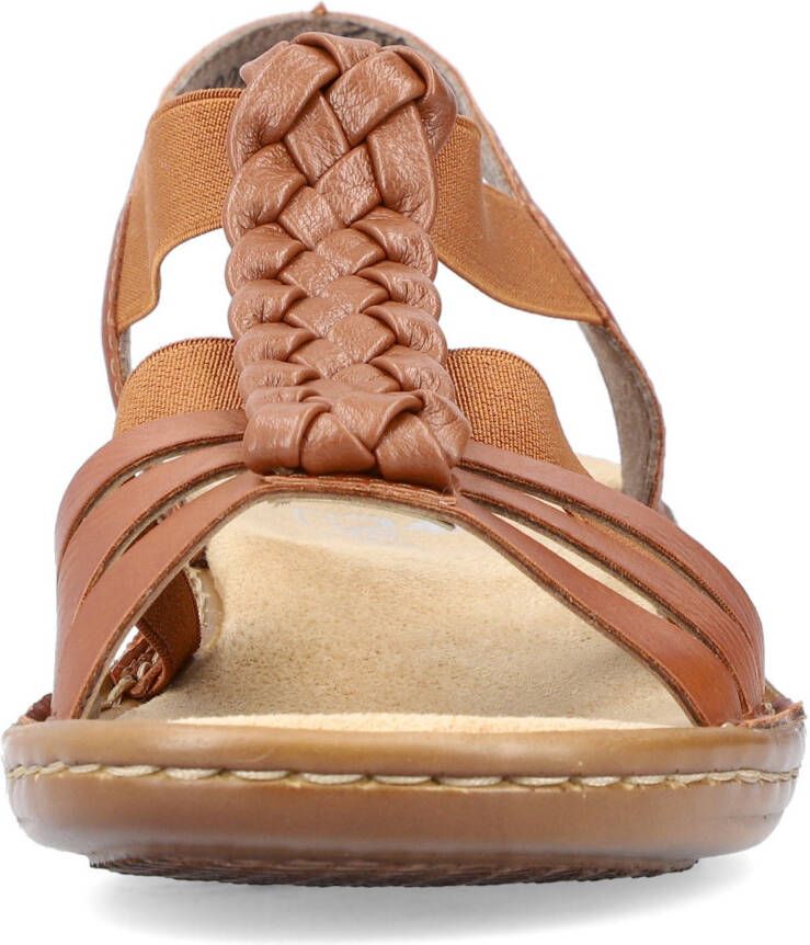 Rieker Sandalen zomerschoen sandaal sleehak met stretchbanden
