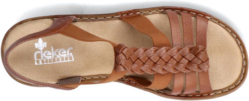 Rieker Sandalen zomerschoen sandaal sleehak met stretchbanden