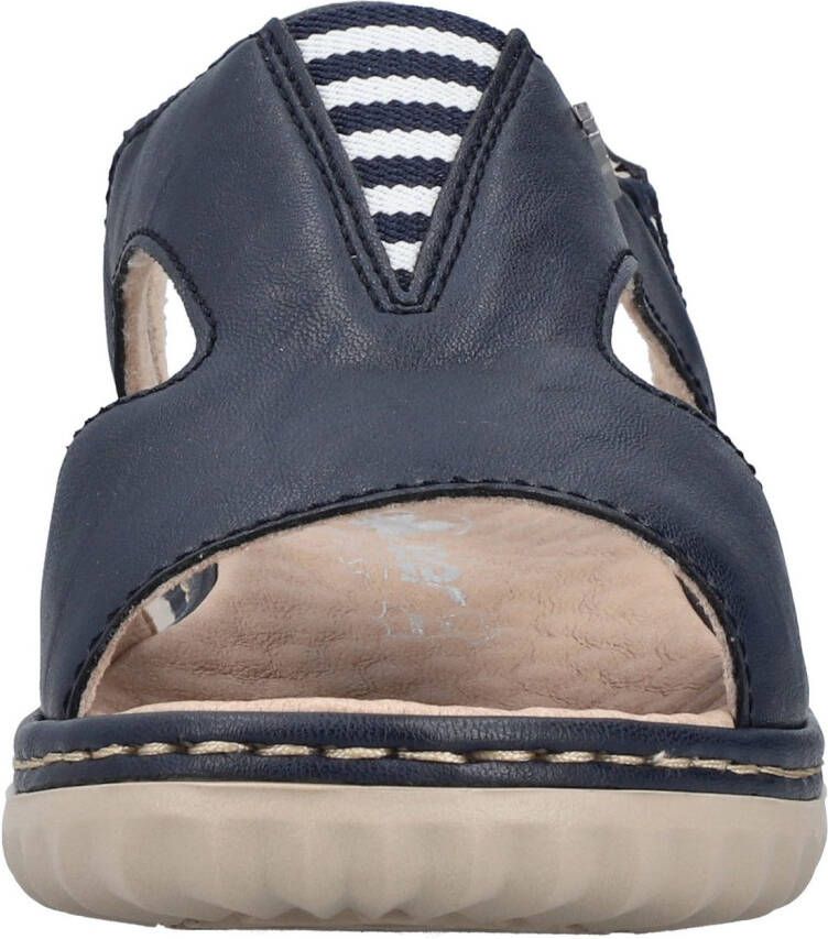 Rieker Sandalen zomer schoen sandalette instapschoen met contrasterende siernaad