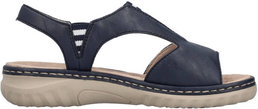 Rieker Sandalen zomer schoen sandalette instapschoen met contrasterende siernaad