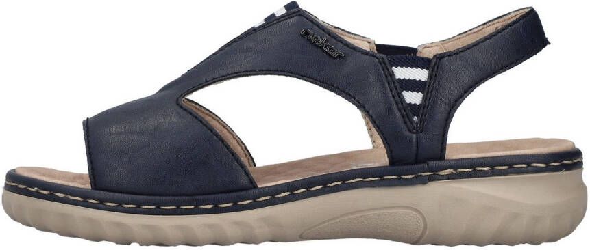 Rieker Sandalen zomer schoen sandalette instapschoen met contrasterende siernaad