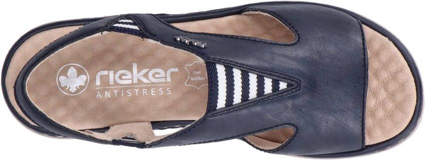 Rieker Sandalen zomer schoen sandalette instapschoen met contrasterende siernaad