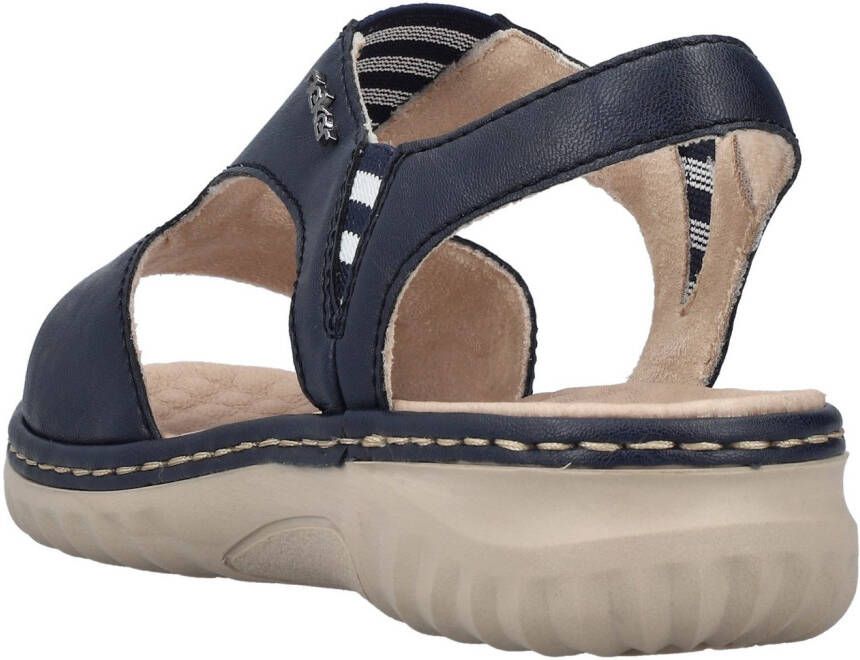 Rieker Sandalen zomer schoen sandalette instapschoen met contrasterende siernaad