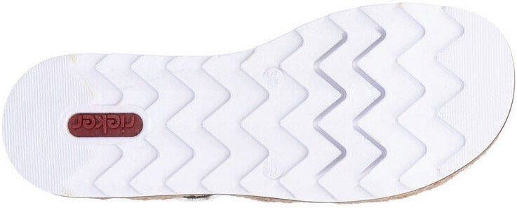 Rieker Sandalen zomerschoen sandaal sleehak in metallic-look