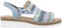 Rieker Sandalen zomerschoen sandaal sleehak in modieuze vlecht-look - Thumbnail 14