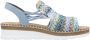 Rieker Sandalen zomerschoen sandaal sleehak in modieuze vlecht-look - Thumbnail 15