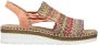 Rieker Sandalen zomerschoen sandaal sleehak in modieuze vlecht-look - Thumbnail 30