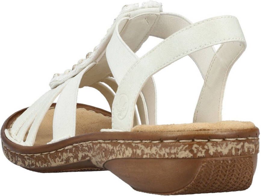Rieker Sandalen zomerschoen sandaal sleehak met elastiek
