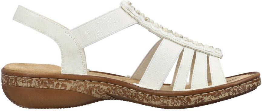 Rieker Sandalen zomerschoen sandaal sleehak met elastiek