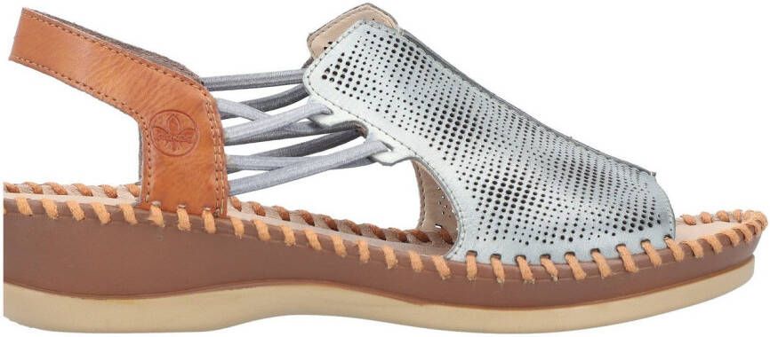 Rieker Sandalen zomerschoen sandaal sleehak met elastiek voor veilige grip