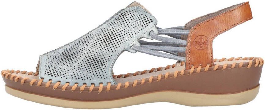 Rieker Sandalen zomerschoen sandaal sleehak met elastiek voor veilige grip
