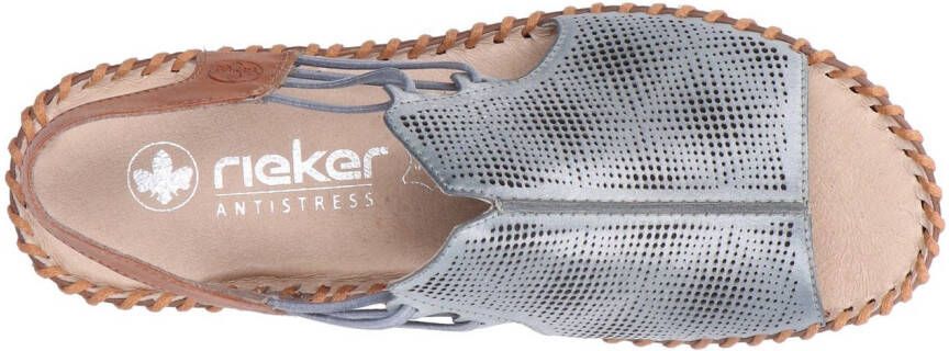 Rieker Sandalen zomerschoen sandaal sleehak met elastiek voor veilige grip