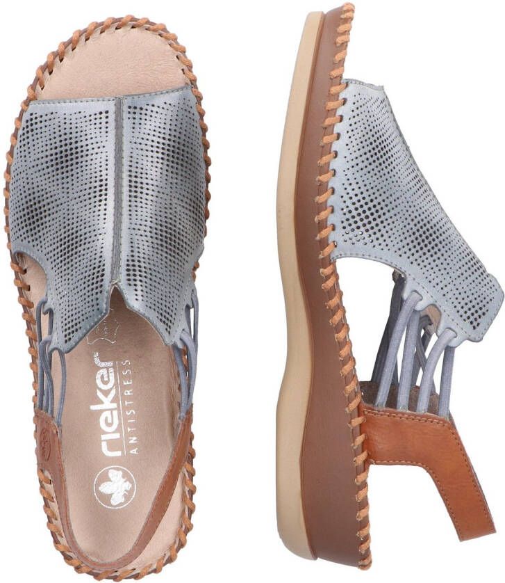 Rieker Sandalen zomerschoen sandaal sleehak met elastiek voor veilige grip
