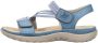 Rieker Blauwe Comfort Sandaal met Klittenbandsluiting Blue Dames - Thumbnail 215