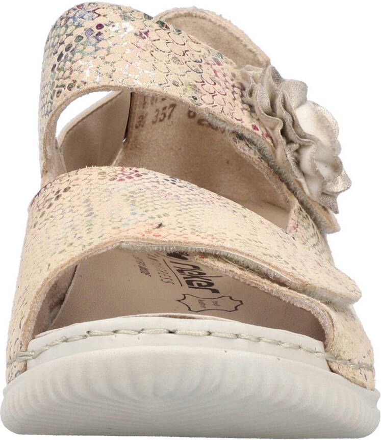 Rieker Sandalen zomerschoen sandaal sleehak met klittenbandsluitingen