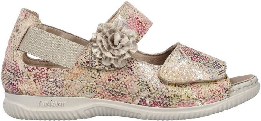Rieker Sandalen zomerschoen sandaal sleehak met klittenbandsluitingen
