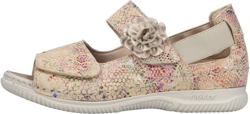 Rieker Sandalen zomerschoen sandaal sleehak met klittenbandsluitingen