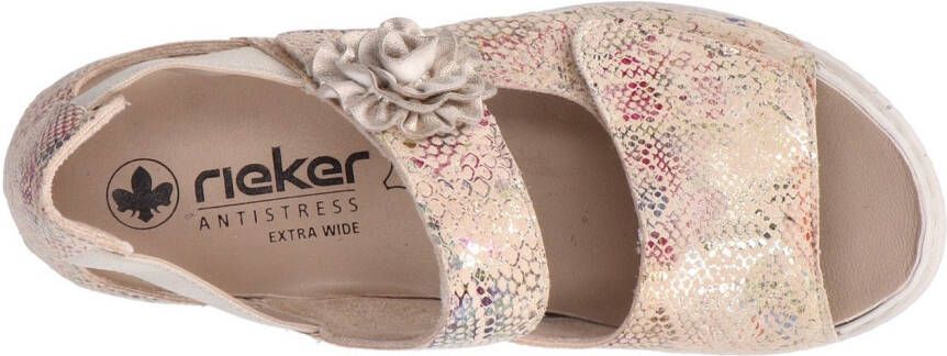 Rieker Sandalen zomerschoen sandaal sleehak met klittenbandsluitingen
