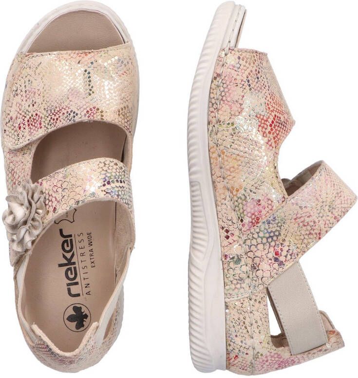 Rieker Sandalen zomerschoen sandaal sleehak met klittenbandsluitingen
