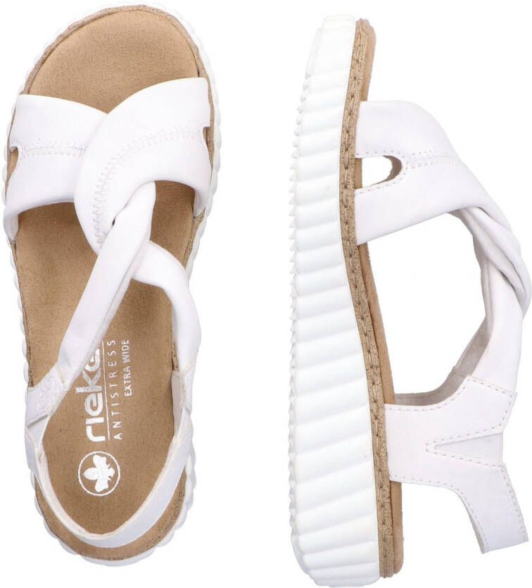 Rieker Sandalen zomerschoen sandaal sleehak met zachte binnenzool