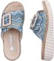 Rieker Sleehakmuiltjes Zomerschoen strandschoen huisschoen met praktische klittenbandsluiting - Thumbnail 14