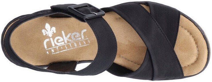Rieker Sleehaksandaaltjes zomerschoen sandaal sleehak met gekruiste bandjes