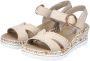 Rieker Beige Grafische Print Platform Sandaal Beige Dames - Thumbnail 11