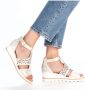 Rieker Sleehaksandaaltjes zomerschoen sandaal wig hak in actuele metallic-look - Thumbnail 12