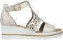 Rieker Sleehaksandaaltjes zomerschoen sandaal wig hak in actuele metallic-look - Thumbnail 7