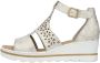 Rieker Sleehaksandaaltjes zomerschoen sandaal wig hak in actuele metallic-look - Thumbnail 8