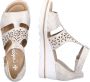 Rieker Sleehaksandaaltjes zomerschoen sandaal wig hak in actuele metallic-look - Thumbnail 10