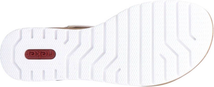 Rieker Sleehaksandaaltjes plateau zomerschoen bandensandaal met metallic g-breedte