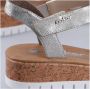Rieker Sleehaksandaaltjes plateau zomerschoen bandensandaal met metallic g-breedte - Thumbnail 12
