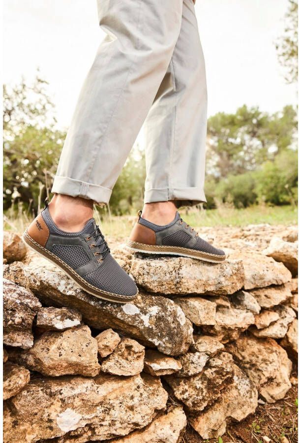 Rieker Slip-on sneakers instapschoen slippers vrijetijdsschoen elastische instap elastiek