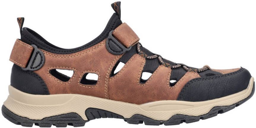 Rieker Slip-on sneakers instapschoen trekking schoen outdoorschoen met luchtige perforaties