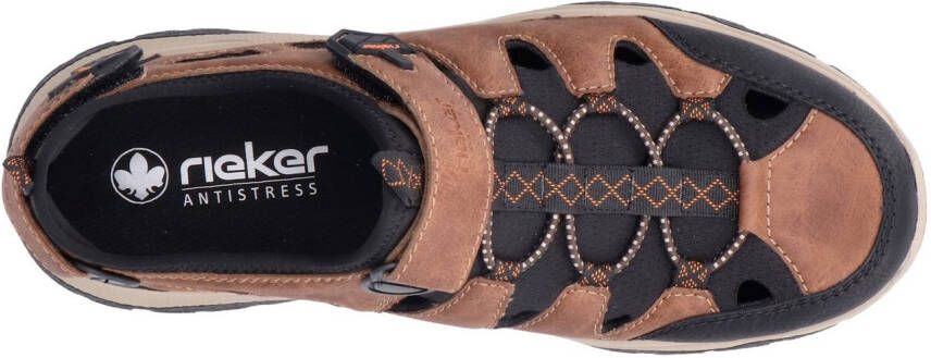Rieker Slip-on sneakers instapschoen trekking schoen outdoorschoen met luchtige perforaties