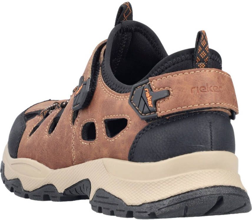 Rieker Slip-on sneakers instapschoen trekking schoen outdoorschoen met luchtige perforaties