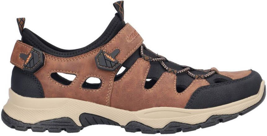 Rieker Slip-on sneakers instapschoen trekking schoen outdoorschoen met luchtige perforaties
